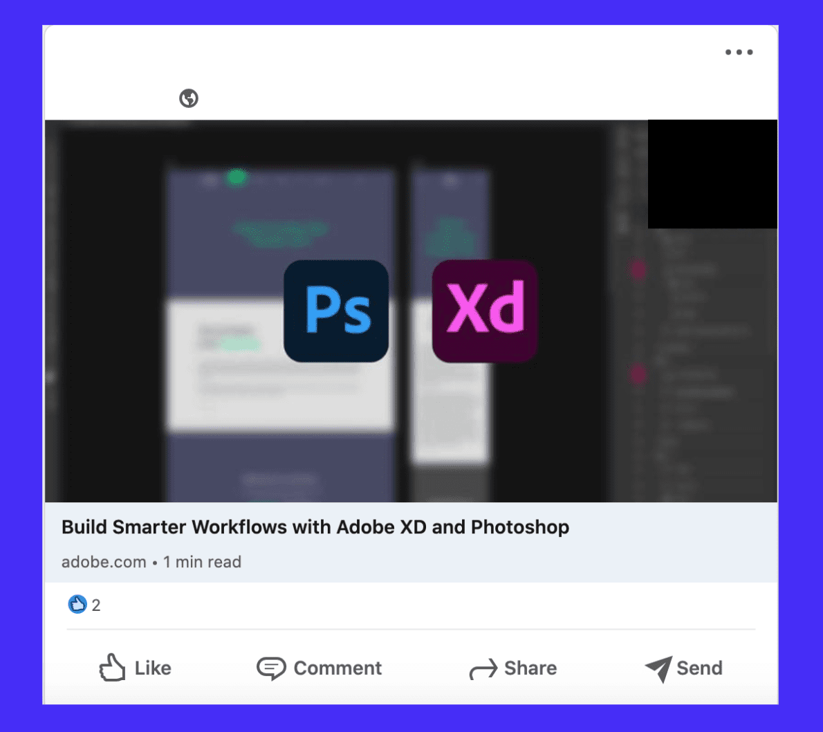 Screenshot Linkdumping von Adobe