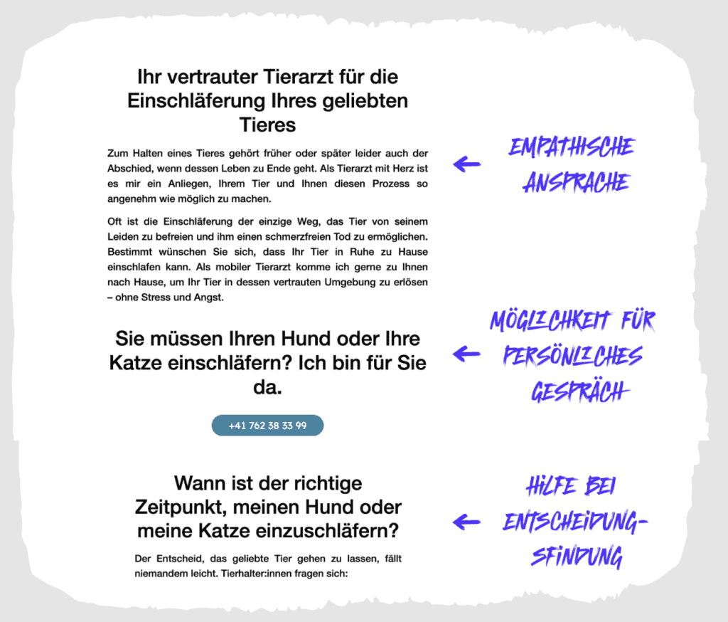 HausVet Case Study Visualisierung Texte neue Landing Pages